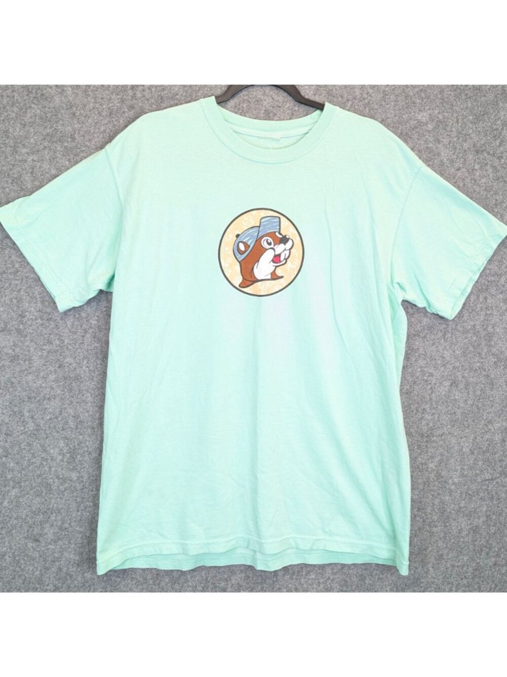 Buc-ees Happy Camper Womens Size XL T-Shirt Mint Green Beaver Graphic - Picture 9 of 9